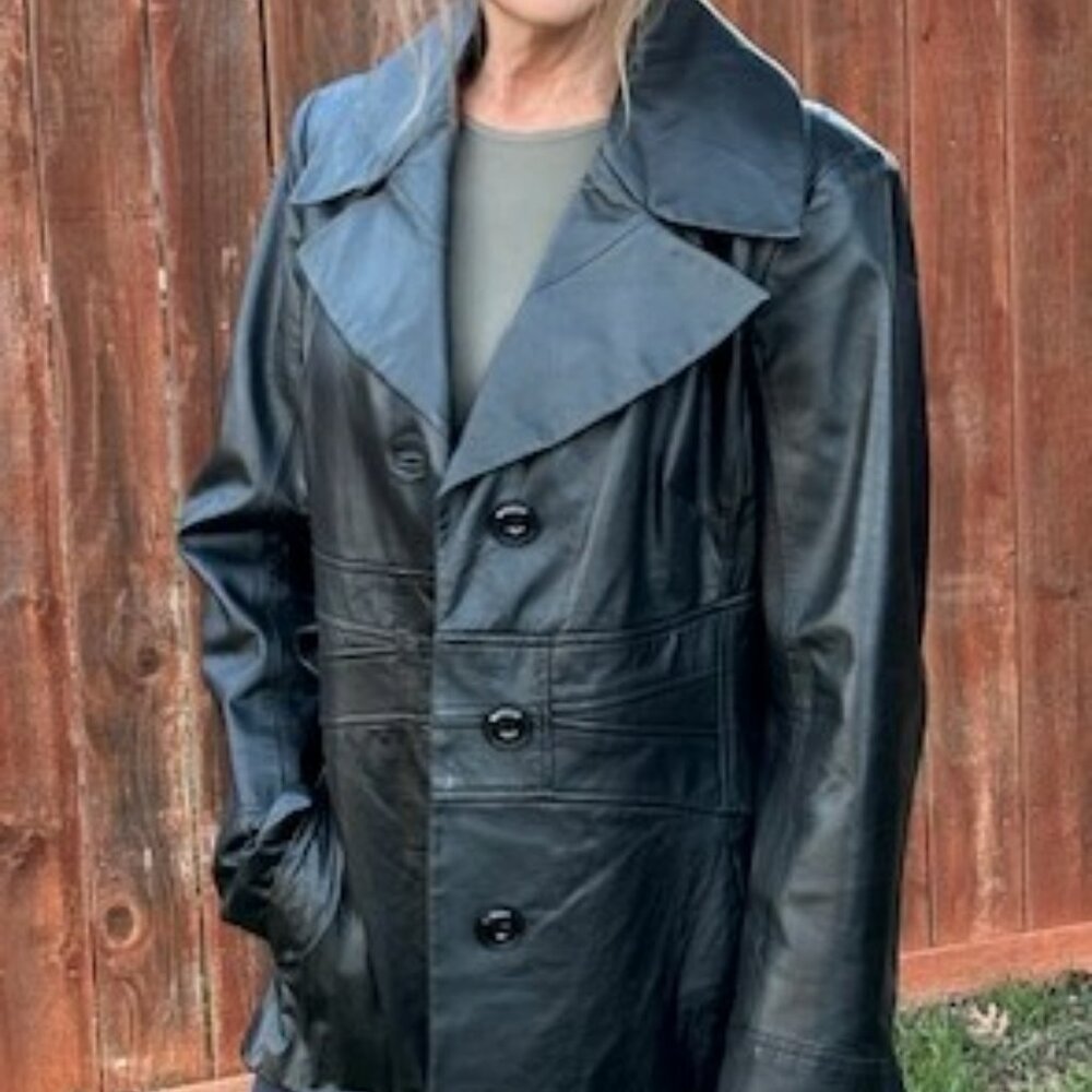 Genuine Jessica Simpson Leather Coat